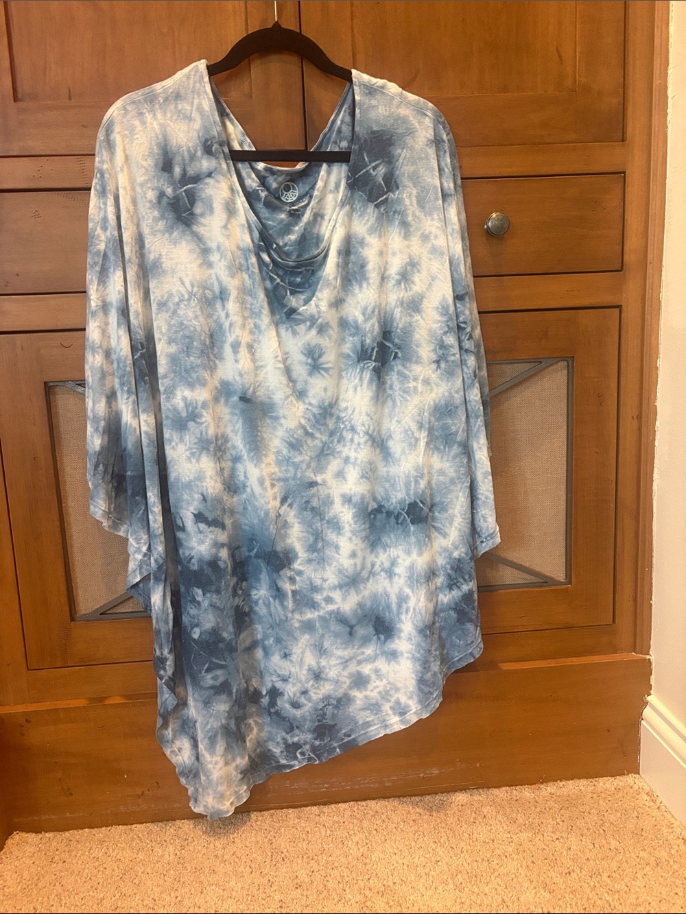 Te Verde Blue Tie-Dye Yoga Tunic